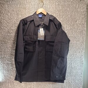 Propper Men's BDU Tactical Shirt Long Sleeve Black Small Regular NWT